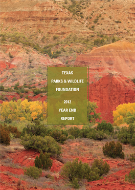 Texas Parks & Wildlife Foundation 2012 Year End