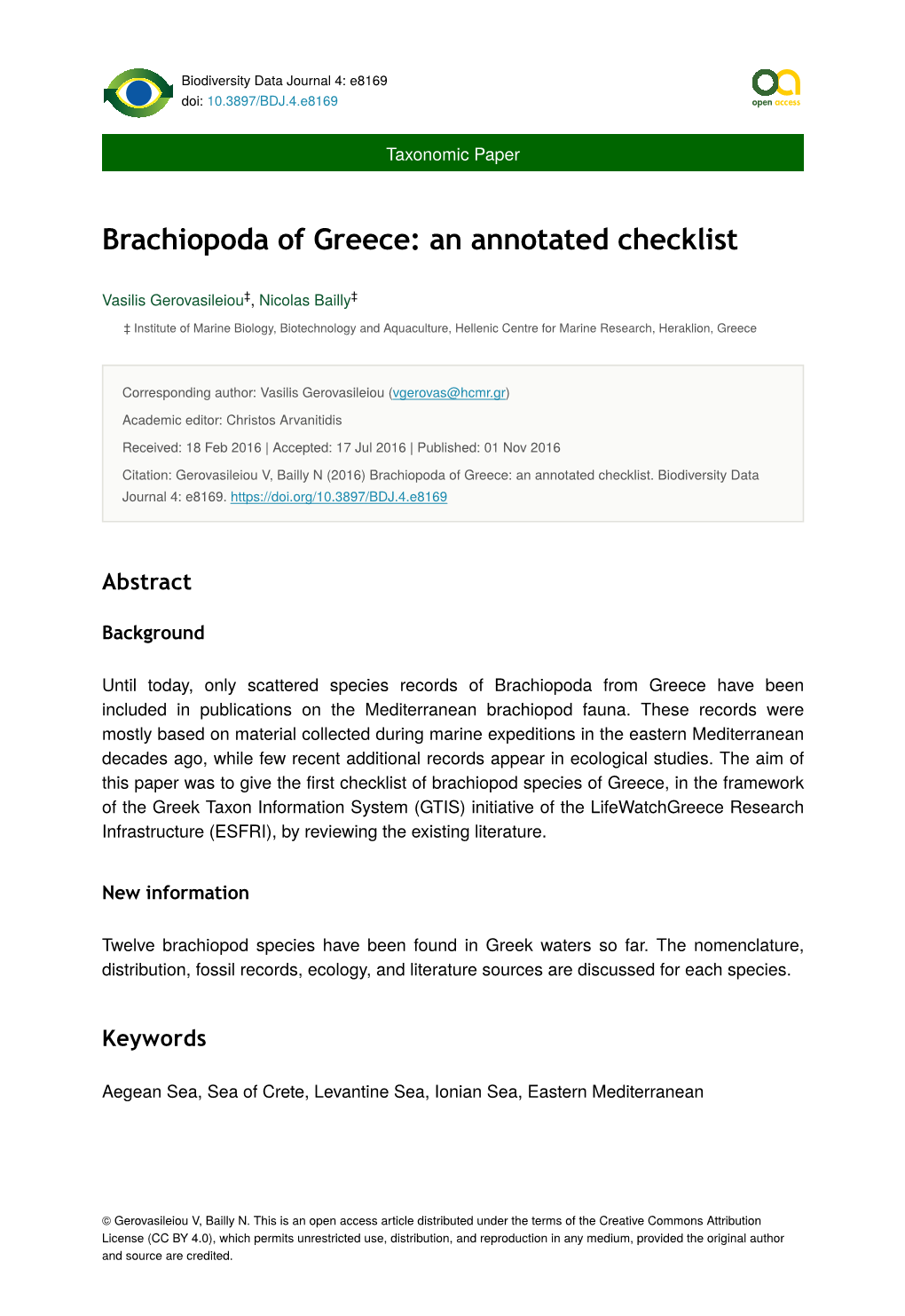 An Annotated Checklist