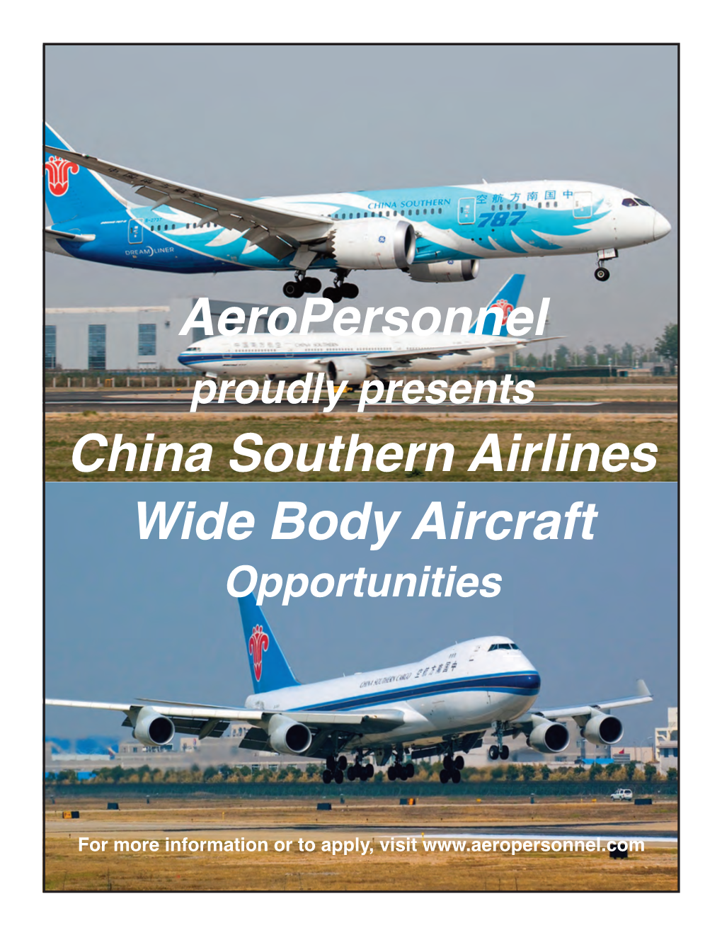 Aeropersonnel China Southern Airlines Wide Body Aircraft