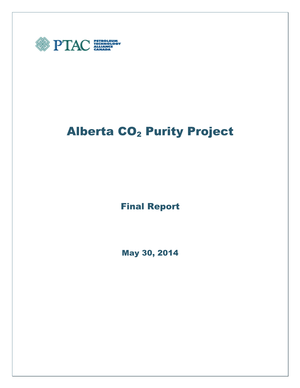 Alberta CO2 Purity Project