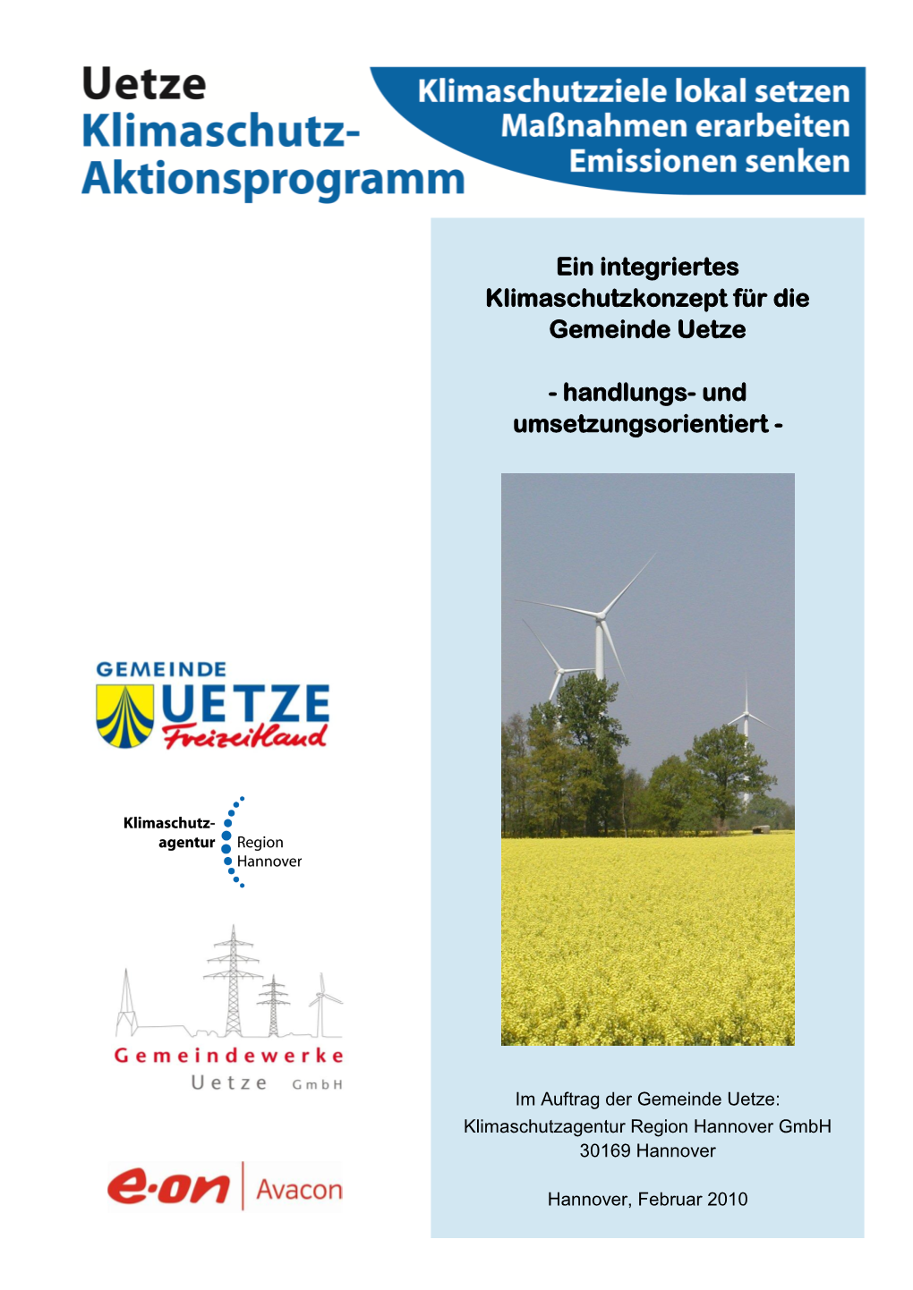 Ein Integriertes Klimaschutzkonzept Für Die Gemeinde Uetze