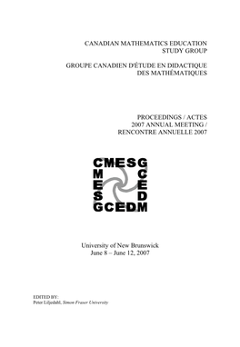 Proceedings of the 2005 Annual Meeting of the Canadian