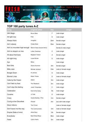 FRESH TOP100 Party-Tunes