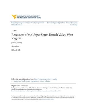 Resources of the Upper South Branch Valley, West Virginia James L