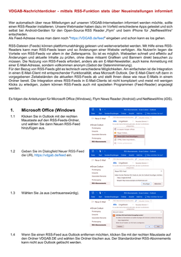 1. Microsoft Office (Windows 1.1 Klicken Sie in Outlook Mit Der Rechten Maustaste Auf Den RSS-Feeds-Ordner, Und Wählen Sie Dann Neuen RSS-Feed Hinzufügen Aus