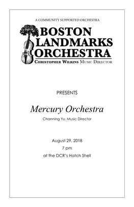 Mercury Orchestra Channing Yu, Music Director
