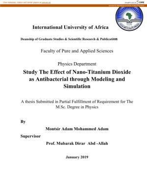 Study the Effect of Nano-Titanium Dioxide As Antibacterial Through Modeling and Simulation