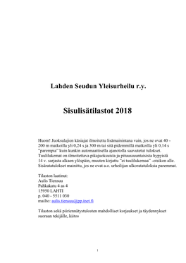 Sisulisätilastot 2018