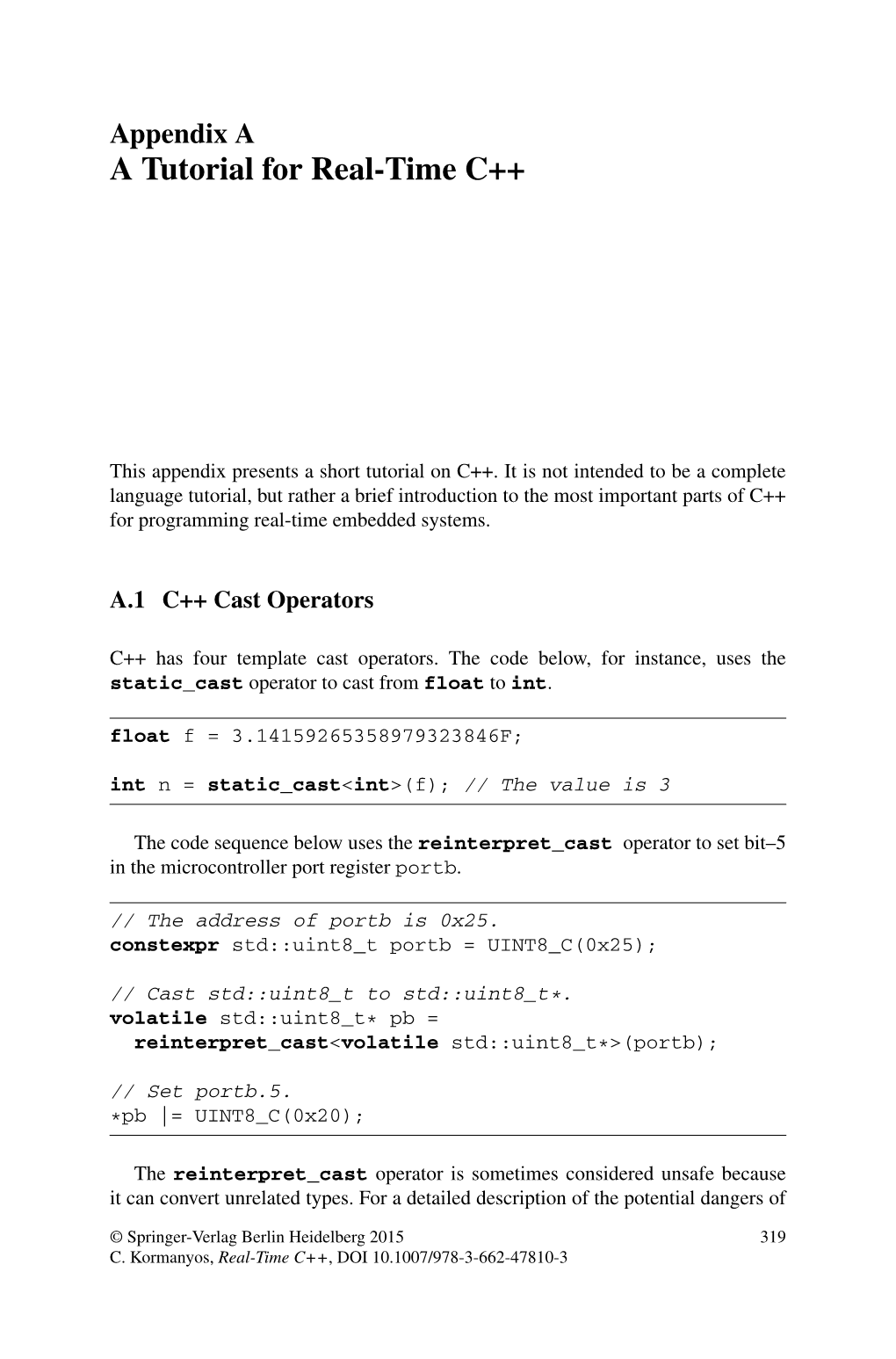 A Tutorial for Real-Time C++