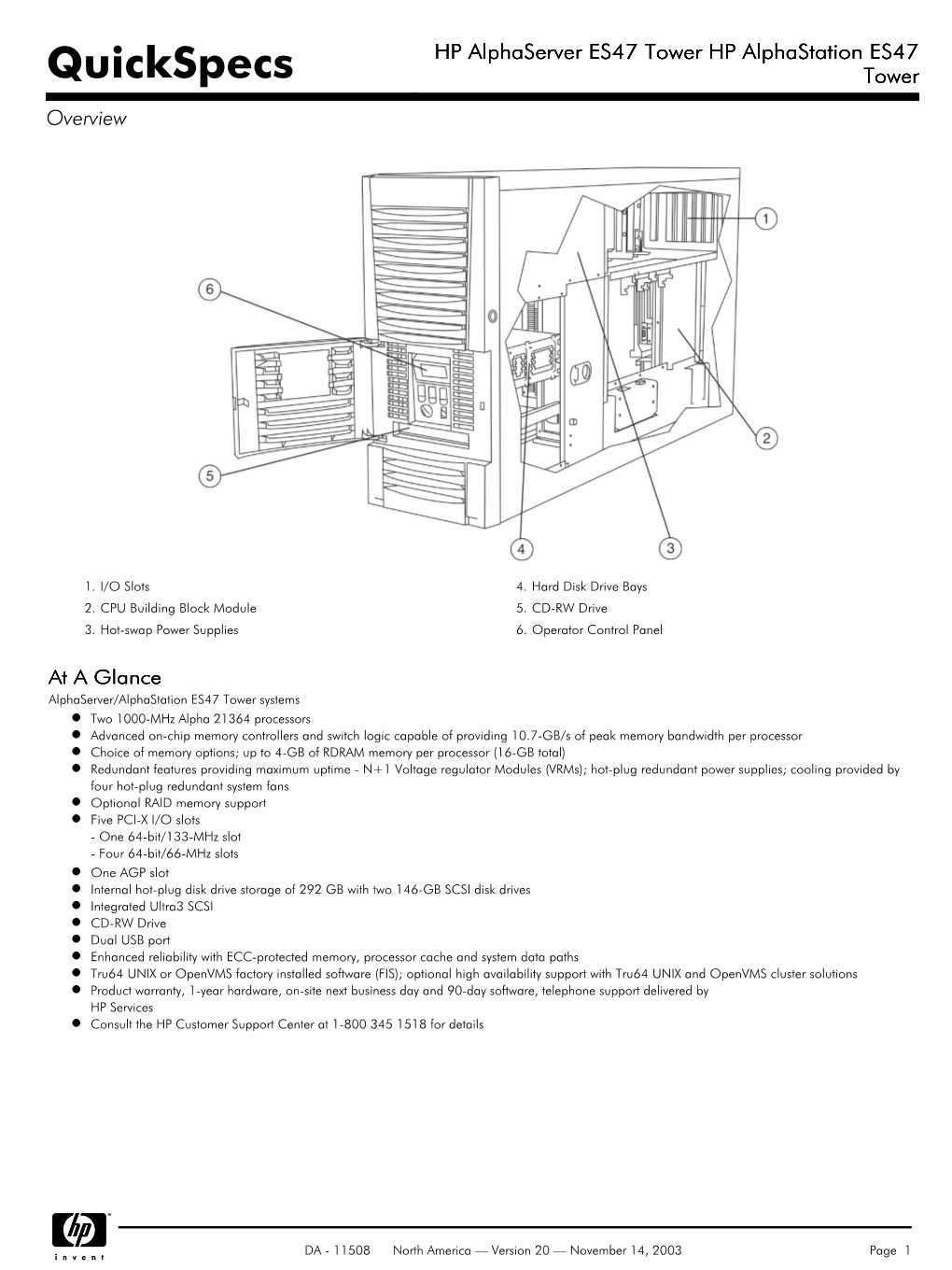 Alphaserver ES47 Overview