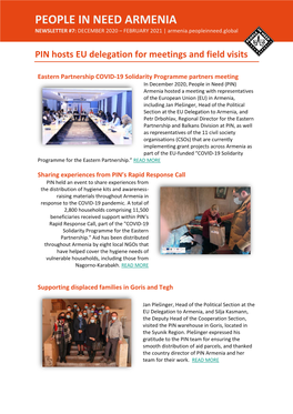 PEOPLE in NEED ARMENIA NEWSLETTER #7: DECEMBER 2020 – FEBRUARY 2021 | Armenia.Peopleinneed.Global