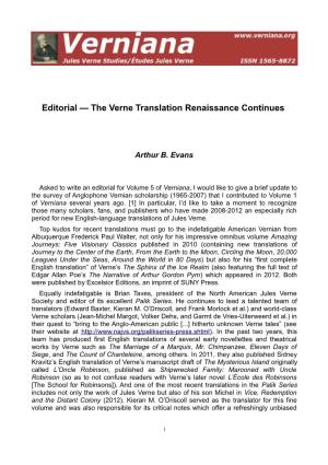Editorial — the Verne Translation Renaissance Continues