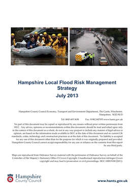 Hampshire Local Flood Risk Management Strategy July 2013