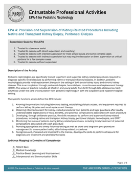 EPA 4 for Pediatric Nephrology