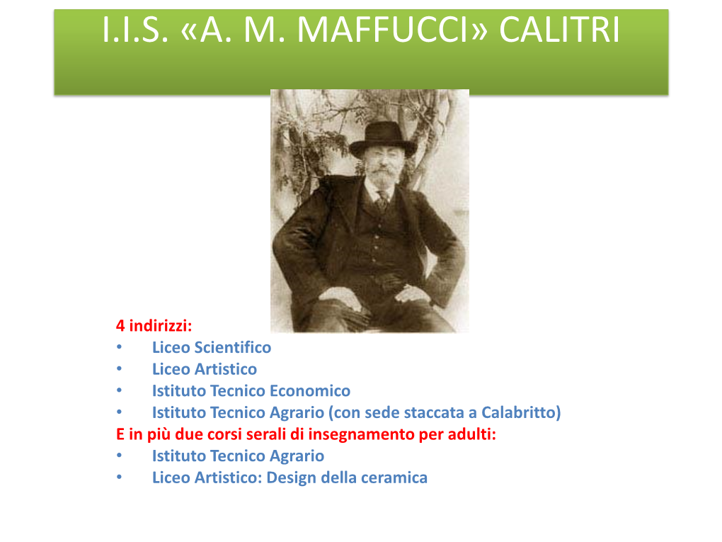 I.I.S. «A. M. Maffucci» Calitri