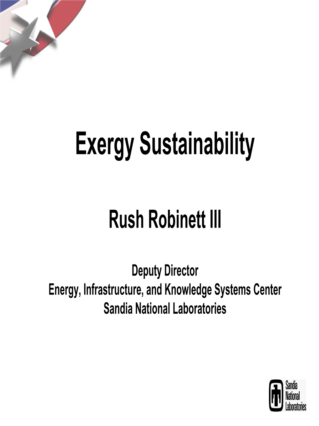 Exergy Sustainability