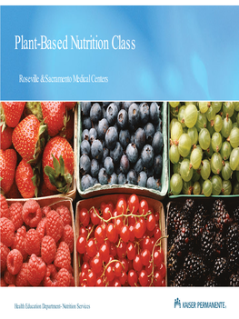 Plant-Based Nutrition Class
