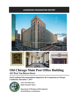 Old Chicago Main Post Office Building 433 West Van Buren Street