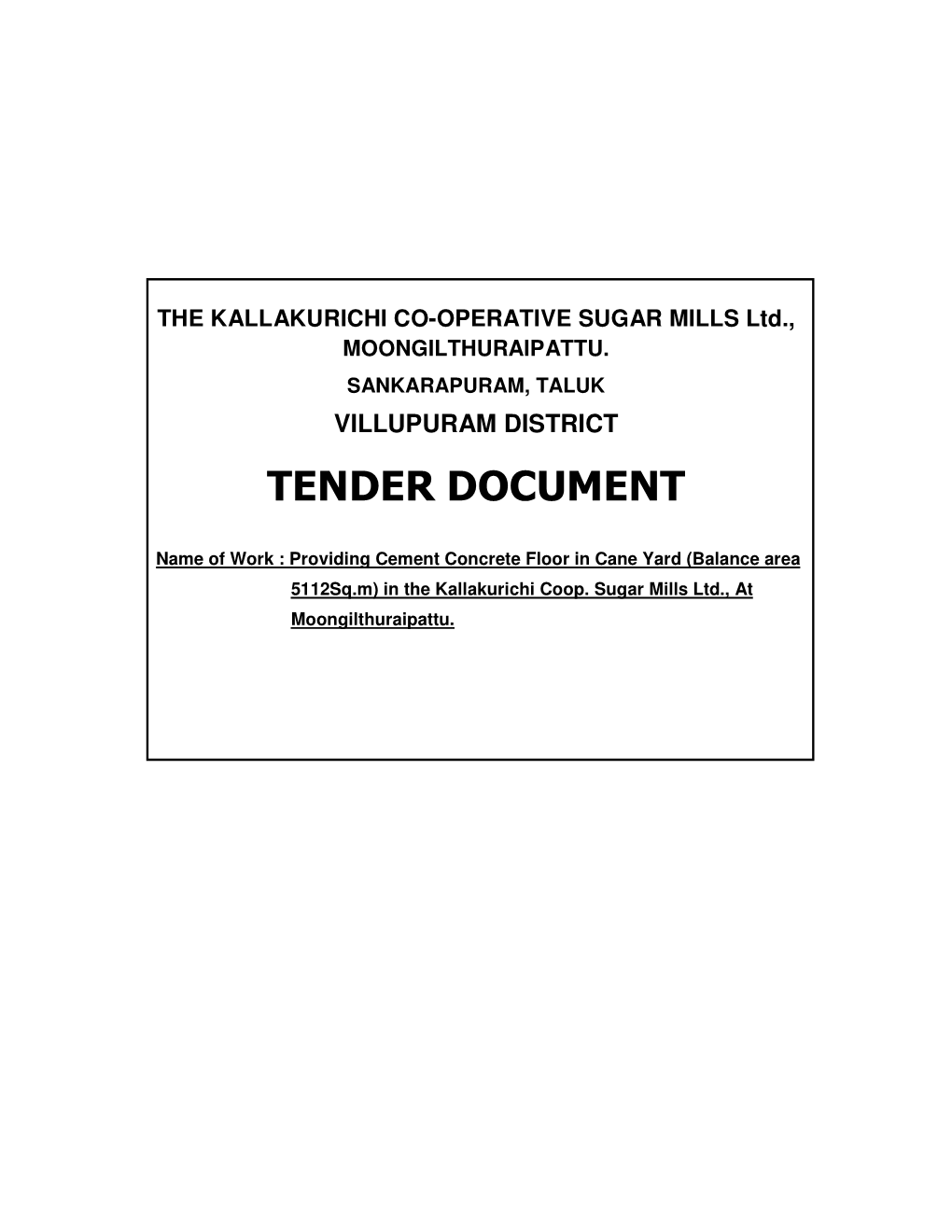 Tender Document