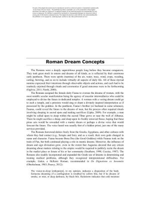 Roman Dream Concepts