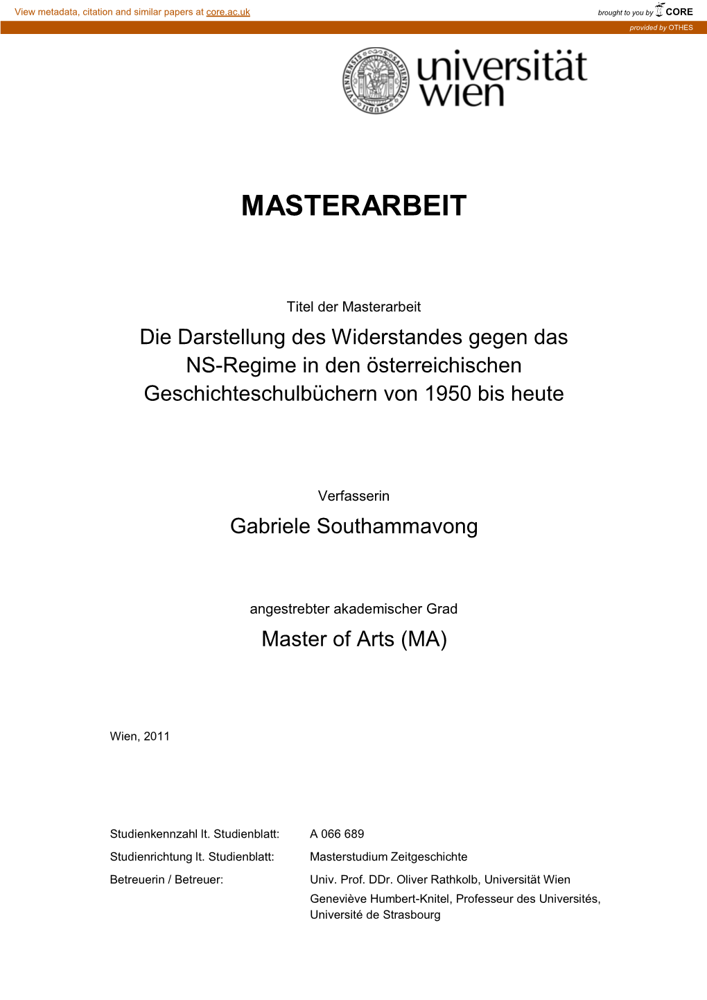 Masterarbeit