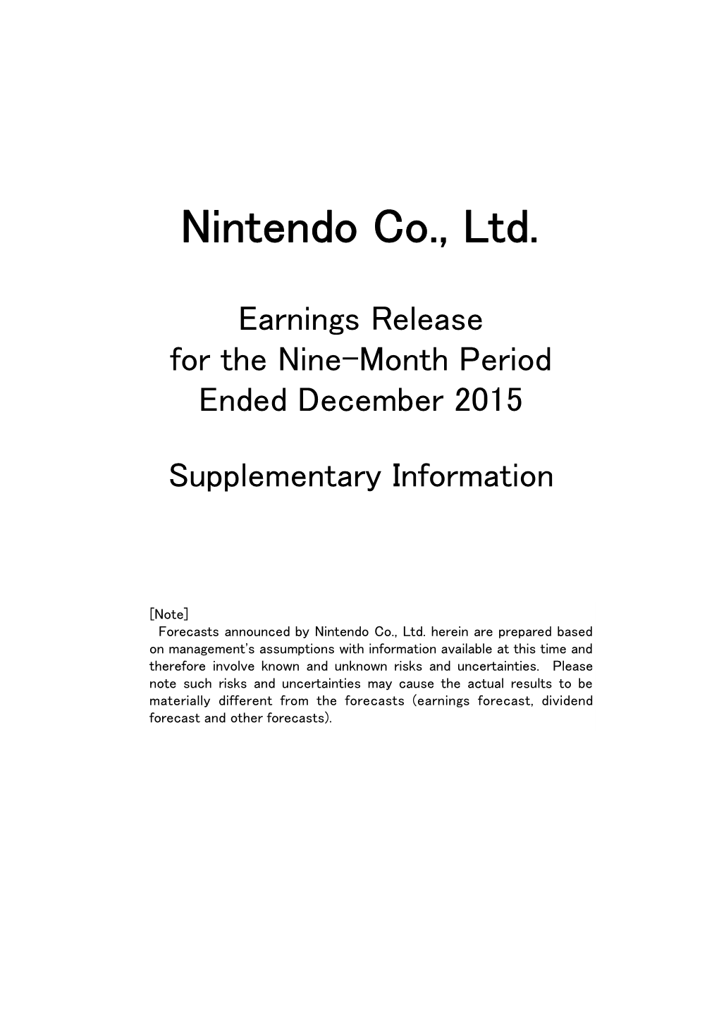 Nintendo Co., Ltd