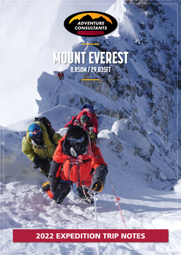 Mount Everest 8,850M / 29,035Ft