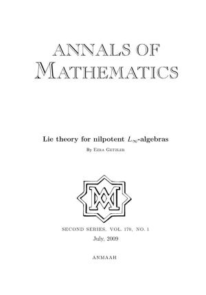 Lie Theory for Nilpotent L-Algebras