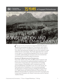 CONSERVATION and the ENVIRONMENT Grand Teton National Park, Wyoming
