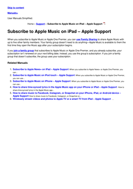 Subscribe to Apple Music on Ipad – Apple Support