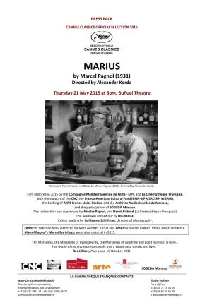 MARIUS by Marcel Pagnol (1931) Directed by Alexander Korda