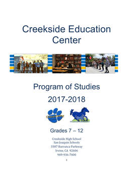 Creekside Education Center Programs