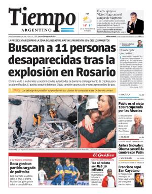 Buscan a 11 Personas Desaparecidas Tras La Explosión En Rosario