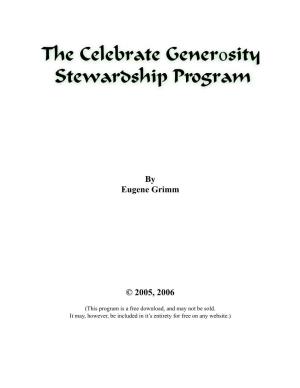 The Celebrate Generosity Stewardship Program