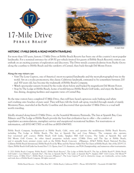 Historic 17-Mile Drive: a Road Worth Traveling