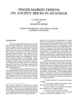 Finger-Marked Designs on Ancient Bricks in Myanmar