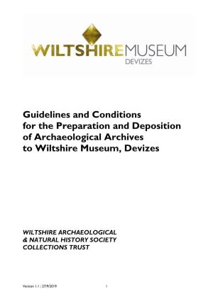 Deposition Guidelines Used by Other Collecting Museums in Our Area and Current Best Practice Documents