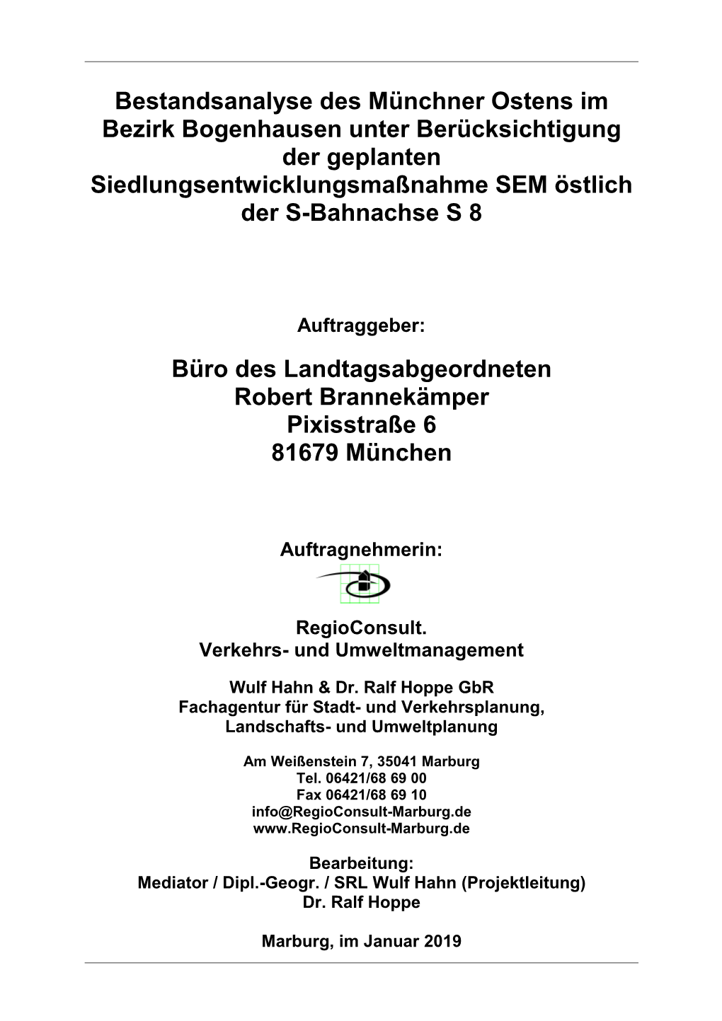 3.1.2019 Analyse München Ost SEM Bogenhausen