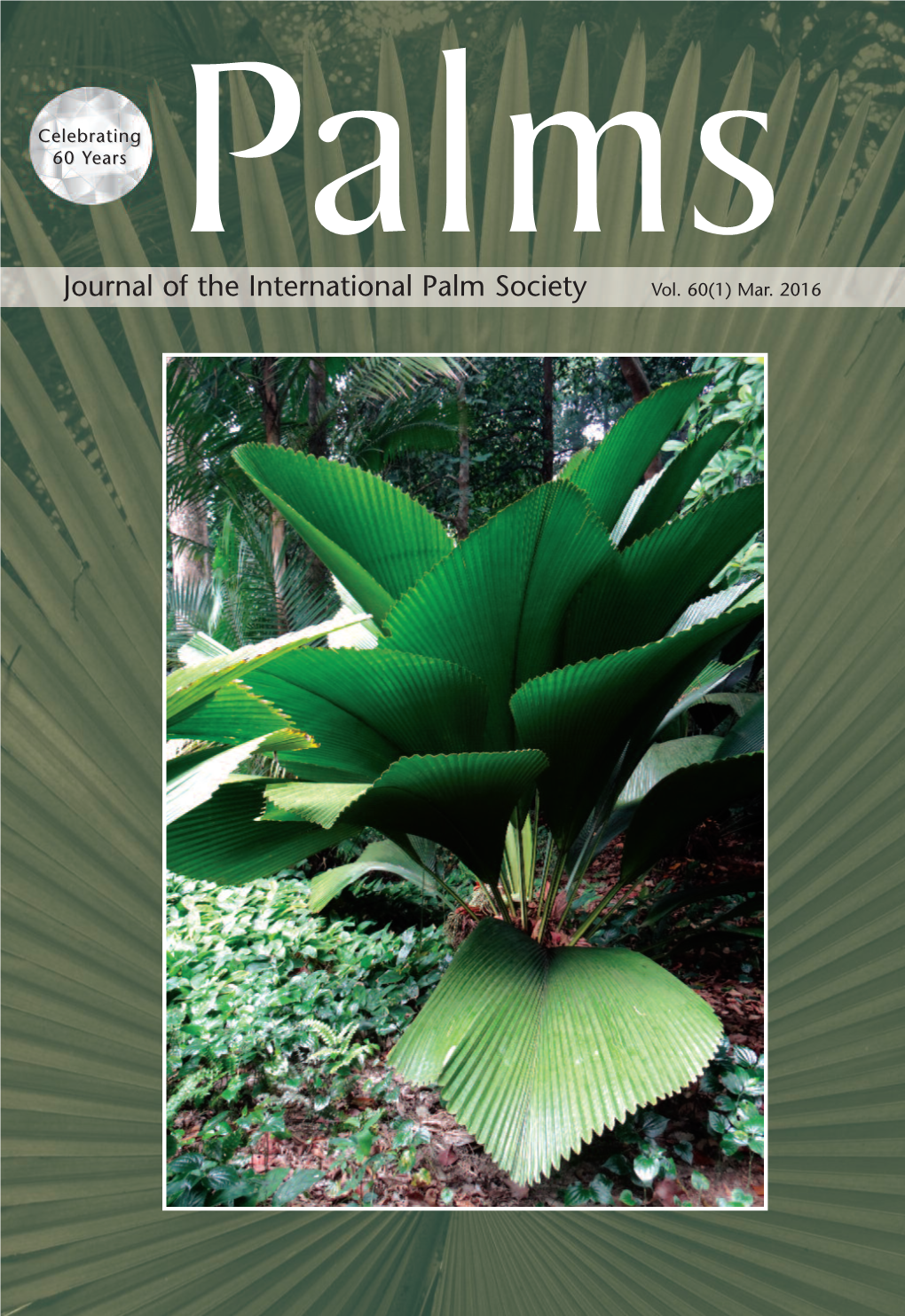 Journal of the International Palm Society Vol. 60(1) Mar. 2016 the INTERNATIONAL PALM SOCIETY, INC