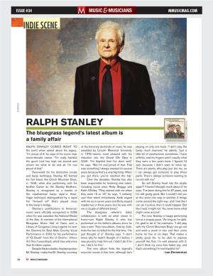 Ralph Stanley the Bluegrass Legend’S Latest Album Is a Family Affair
