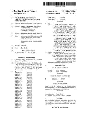 (12) United States Patent (10) Patent No.: US 9.220,715 B2 Demopulos Et Al