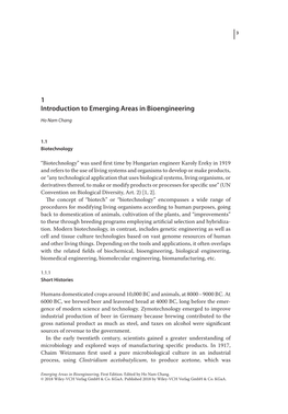 1 Introduction to Emerging Areas in Bioengineering