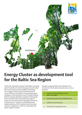 Energy Cluster As Development Tool for the Baltic Sea Region