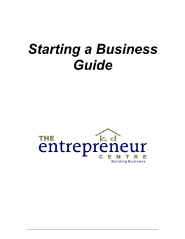 Starting a Business Guide
