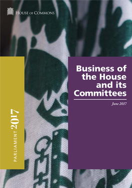 Business of the House and Its Committees