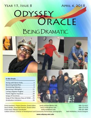 Year 15, Issue 8, April 4, 2018: Being Dramatic