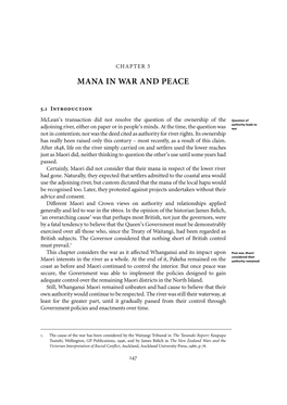 Mana in War and Peace