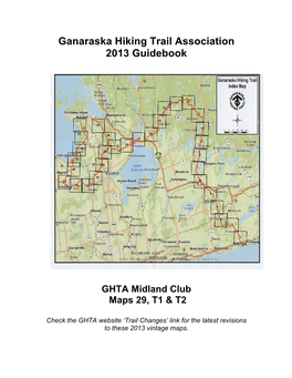 Ganaraska Hiking Trail Association 2013 Guidebook