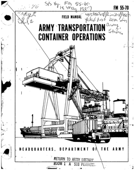 Army Transportation Container Operations