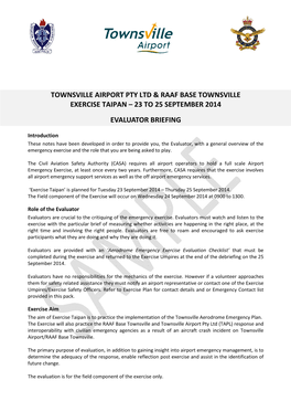 Townsville Airport Pty Ltd & Raaf Base Townsville